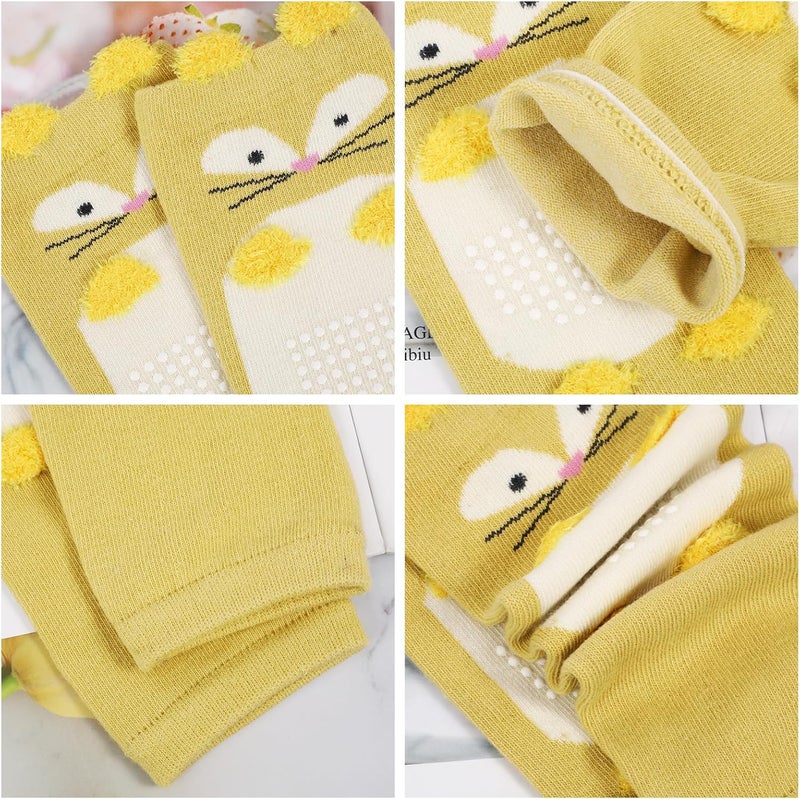 XEPST Pack of 3 Toddler Baby Leg Warmers, Cute Animal Pattern Long Legwarmers Knee Socks Baby Knee Protector Leg Sleeves Leggings for Baby Kids Toddlers Boys 0-3 Years, One Size (Fox) - Image 3